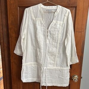 Old Navy White Tunic Top